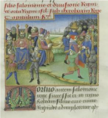 La branche ursine dans une lettrine du Giovanni Colonna, Mare historiarum, Paris, BnF, ms. Lat. 4915.