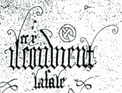 Le mot, chiffre et devise d&#39;Antoine de la Sale.&nbsp;Carpentras, Biblioth&egrave;que Inguimbertine, Ms. 38, fol. IIIv (d&eacute;tail)