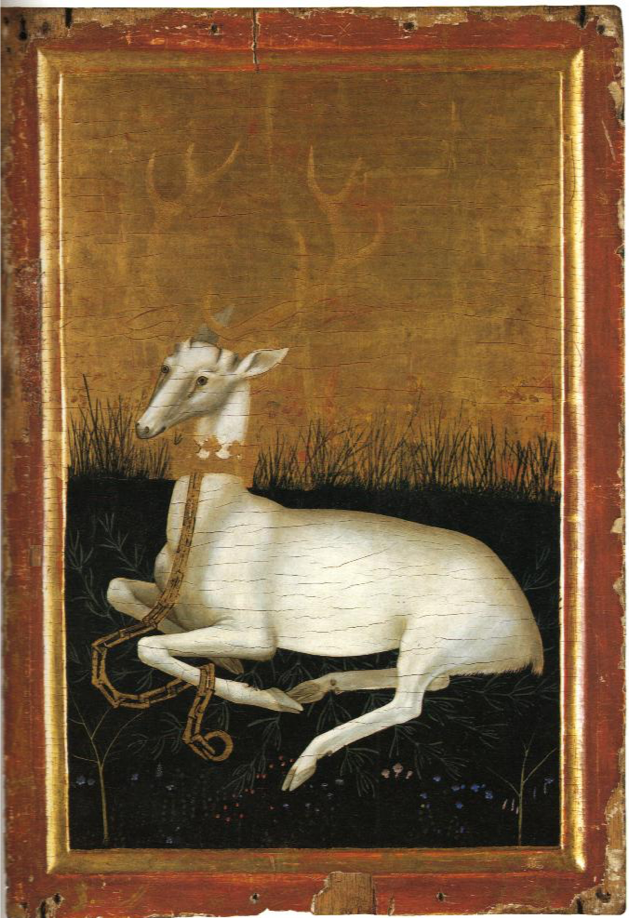 Le cerf de Richard II au revers du Diptyque Wilton (Londres, National Gallery)