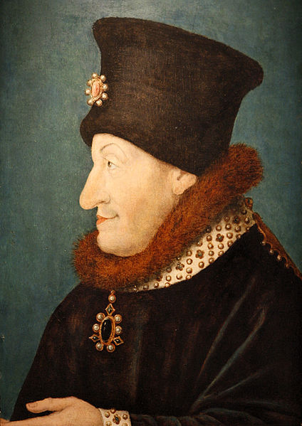 Portrait de Philippe le Hardi (copie du XVIIe si&egrave;cle), portant la Cosse de gen&ecirc;t. Dijon, Mus&eacute;e des Beaux-arts