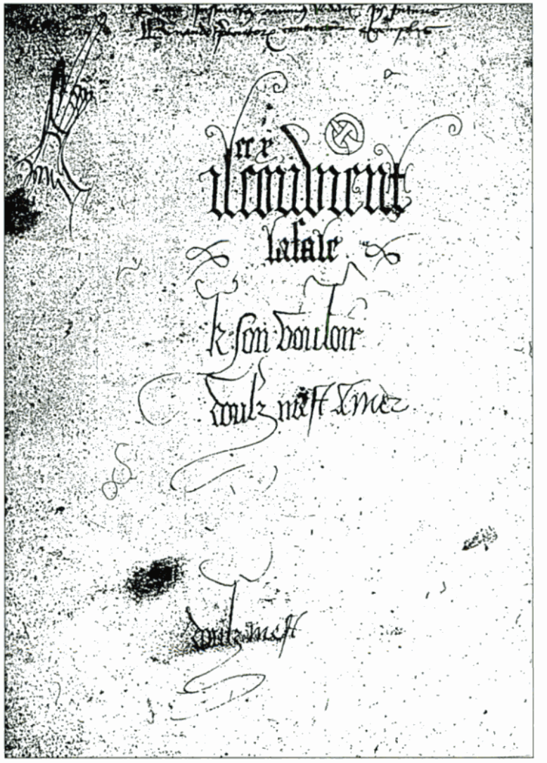 Le mot, chiffre et devise d'Antoine de la Sale.&nbsp;Carpentras, Biblioth&egrave;que Inguimbertine, Ms. 38, fol. IIIv