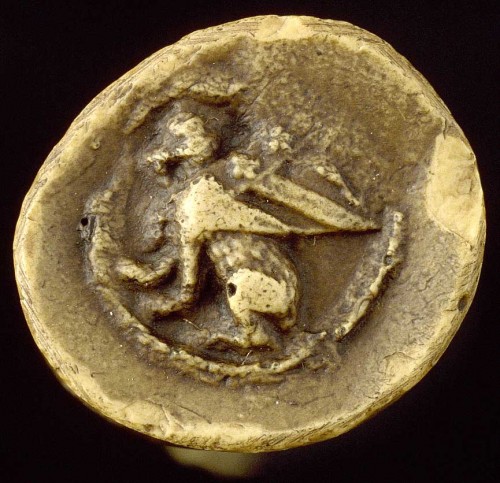 Signet de Jean Jouvenel appendu à un acte de 1393