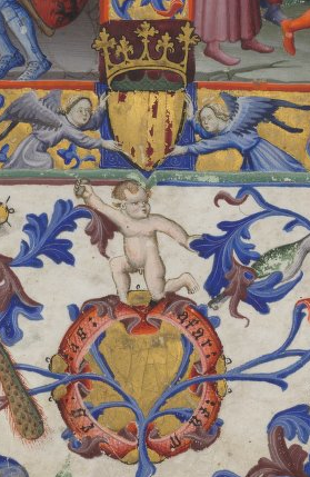 Br&eacute;viaire de Martin d&rsquo;Aragon. Paris, BNF, Ms. Rotschild 2529, fol. 17v. (d&eacute;tail)