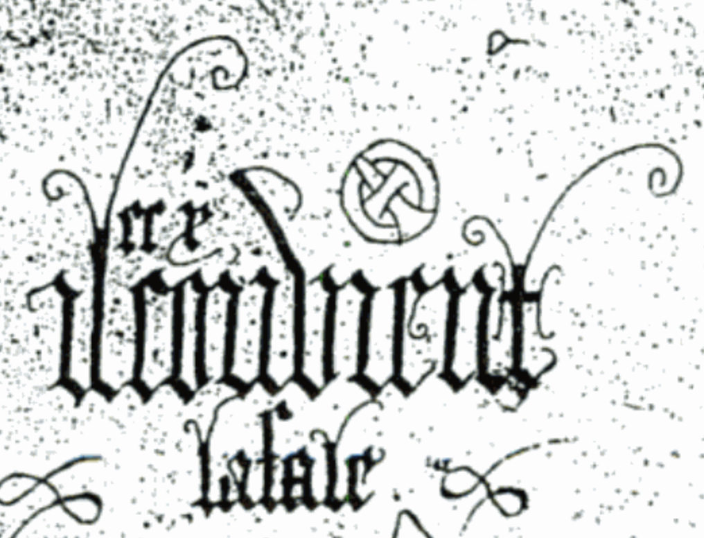 Le mot, chiffre et devise d'Antoine de la Sale.&nbsp;Carpentras, Biblioth&egrave;que Inguimbertine, Ms. 38, fol. IIIv (d&eacute;tail)